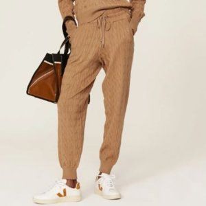 Veronica Beard Auden Cable-Knit Sweatpants